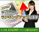 継続用！月契約！アメブロのランキングアップします 1ヶ月間、毎日6,000アクセスを送り込みます！ イメージ1