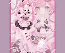 キラキラしたかわいい1枚絵を描きます 大切な思い出や、グッズ制作に！ イメージ1