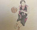 写真から制作、ミニバスの思い出を色鉛筆で描きます あの日のプレーを1枚の手描きイラストに！ イメージ4
