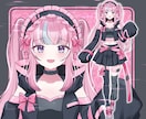 最短翌日！IRIAM◎サイバー衣装の立ち絵描きます 配信で使える全身立ち絵！新衣装やデビューイラストに♡ イメージ6