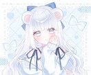 背景付き1枚イラスト！頬杖量産イラストを描きます 見切れなし！アイコン、サムネ、配信等なんでも使えます。 イメージ1