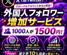 Xのフォロワーを1000人増やします 減少率低め。グローバルアカウントの増加プランです！ イメージ9