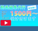 動画の編集を代行します YouTubeなどの動画編集を低価格で受け付けます! イメージ1