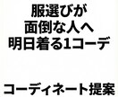 明日着る1コーデを文章で提案します 元アパレル販売員が迷わない服選びを代行します イメージ1