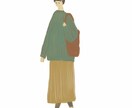 手描き風のあたたかいタッチで人物イラストを描きます ＜アイコンや寄せ書きに＞服装や髪型など雰囲気を似せたイラスト イメージ2