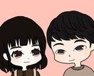 SNSのアイコン、ヘッダーなどのイラスト描きます オリジナルのキャラクター描きます！文字入りも可◎ イメージ1