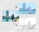 写真を線画風イラストに加工します シンプルオシャレな写真に加工！背景、線の色変更も可！ イメージ3