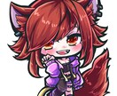 可愛いディフォルメイラスト描きます 髪がつやつやのデフォルメ（全身）イラストを描きます イメージ7