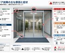 自動ドアが開かない？不具合の原因を診断します 自動ドアが開かない・異音がする…まずはご相談ください イメージ1