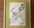 一点もの手描き額装済みアートを創作いたします 細いサインペンを使用した精密画を得意としております！ イメージ5