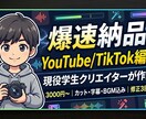 YouTube/TikTok動画編集をします 現役中学生クリエイター！若者目線のテンポの良い編集で面白い！ イメージ1