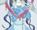 即日納品可！イラスト制作します 可愛くってちょっぴりダークな絵柄でお届けします イメージ1