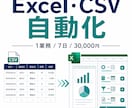 Excel・CSVの定型作業を自動化します 1業務を7日で小型ツール化します イメージ2