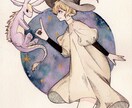 水彩とペン画でイラスト描きます 細かいな絵、色を重視したい方は是非 イメージ1