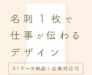 名刺1枚で仕事が伝わるデザインをします 肩書や想いを整理し、長く使える名刺に イメージ1