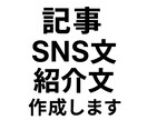 記事・SNS文・紹介文を作成します ブログからSNS文まで幅広く対応します イメージ1