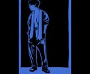 ストリートな人物画を黒＋1色で描きます 黒は君を引き立たせる縁の下の力持ち イメージ1