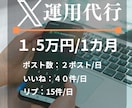 X（Twitter）｜60投稿＋1カ月運用します 文章＆Xのプロによるポスト作成と運用をお手ごろ価格でお届け！ イメージ1