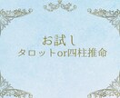 ワンコインからお悩み解決していけます 四柱推命とタロットお好きな方をお選び頂けます イメージ1