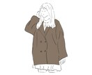 人物イラスト！シンプルに描き上げます SNSのアイコン、プレゼントカードのイラスト等に如何？ イメージ4