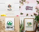 花屋・植物店向け｜ロゴデザイン作成します ステッカーやショップカードにしても可愛いロゴを作成します イメージ1