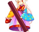 女の子キャラクターの可愛い立ち絵イラスト制作します デフォルメ強めで温かみのある色使いが特徴です イメージ3