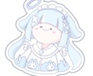 ゆる〜いステッカーシール風イラストを描きます アイコンや素材、グッズにもピッタリなイラストです！ イメージ1