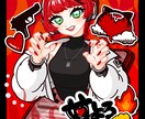 ポップなイラスト作成します Vライバーのイラスト経験あり！※基本は人物(上半身)です。 イメージ3
