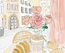 お洒落な線画を描きます お店のインテリアや食べ物をお洒落なタッチで線画にします。 イメージ8