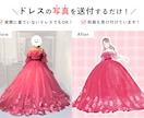 結婚式*ドレス色当てクイズのイラスト描きます 【オーダーメイド】ドレスのデザイン、ヘアスタイル描き下ろし！ イメージ2