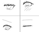 目を描くことが苦手な人を目だけ描いて助けます イラストを描く時目が苦手で描けない人へ、模写、トレスでお助け イメージ2