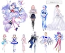 キラキラかわいい透明感溢れるイラスト描きます グッズや配信・動画用等様々な用途に合わせて制作します！ イメージ8