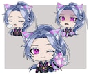 ミニキャラ・デフォルメ・SDイラスト 制作承ります 【アニメ塗り】可愛いチビキャラの立ち絵を制作します イメージ2