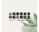 中小企業診断士が持続化補助金の計画書を作成します 企業の発展を支援する補助金！経営計画書を作ります！ イメージ1