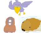 ゆるくてかわいい動物・生き物イラストを描きます 見てるだけで、なんかいい気持ち。 イメージ1