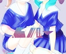 即日納品可！イラスト制作します 可愛くってちょっぴりダークな絵柄でお届けします イメージ4