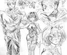 夢絵中心にモノクロや単色イラストを描きます 可愛さとかっこよさを取り入れた詰め込みイラスト イメージ5