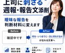週報・報告文を上司向けに添削します 曖昧な報告を判断材料に変えます イメージ1