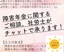 障害年金について気軽に社労士へご相談いただけます 障害年金に関する相談、チャットorビデオチャットで伺います イメージ1