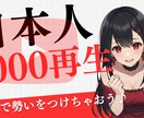 応援する値！日本人再生1000回で動画を応援します 特定の動画の再生回数を1000回増えるようにプロモーション イメージ1