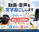 30分1,500円で動画・音声を文字起こしします ケバ取り・読みやすく整える作業無料！丁寧に確認して納品します イメージ1