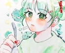 アナログで女の子(かわいい男の子)を描きます 水彩からコピック、アクリル、ペン画まで！ イメージ2
