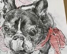 格安！モノクロで愛犬、愛猫などのイラストを描きます シャープで愛らしいオシャレな印象に仕上げます☆ イメージ2