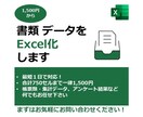 1500円から！書類・データをExcel化します 帳票類 ・アンケート結果・各種集計データ等何でもお任せ下さい イメージ1