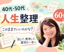 40代50代の人生のモヤモヤを一緒に整理します 仕事・家庭・お金・これからを整理し最初の一歩を見つける60分 イメージ1
