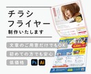 丁寧な対応でチラシ、フライヤー制作いたします 初めてのお客様でも安心。丁寧なヒアリングを心がけています。 イメージ1