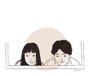 シンプルでおしゃれなイラストを描きます 思い出写真、プレゼント、SNSアイコン、ポストカードなど イメージ3