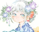 透明水彩でSNSアイコンをお描きします 植物と少女と美味しい癒しの和らぎライフを イメージ2