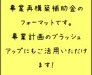 事業再構築補助金のフォーマット販売します 実際に採択された事業計画書を改変したフォーマットです！ イメージ1