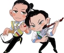 似顔絵やSNSアイコンをポップにダークに描きます かわいい×ちょいクセ。唯一無二のデフォルメイラスト描きます イメージ5